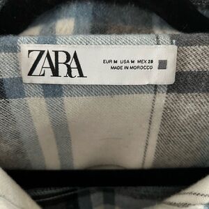 Zara size medium Plaid cardigan/sweater